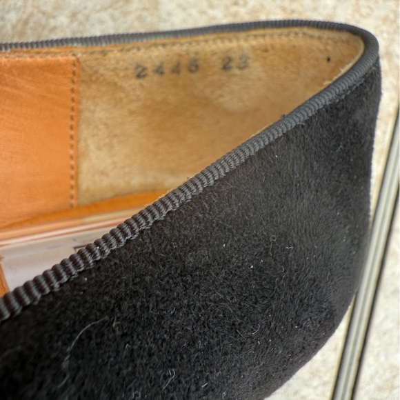 Lanvin en Bleu Women's Black Suede Shoes - Picture 8 of 16